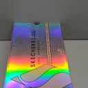 Skechers Women's Uno - Shimmer Away Wedge Slip-on Fashion Sneakers (8 Wide, Black/White)