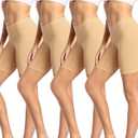 wirarpa Women's Cotton Boy Shorts Underwear Anti Chafing Soft Biker Short Plus Boy Shorts Panties 4 Pack, XS-S
