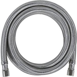 Certified Appliance Accessories Ice Maker Water Line, 5 Feet, PVC Core with Premium Braided Stainless Steel, Silver