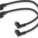 GINTOOYUN USB C Extension Cable, Right Angle Male to Female, 0.3m, Black, Supports PD60W Fast Charging, Compatible with Laptops, Tablets, Mobile Phones