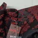 VATPAVE Mens Victorian Suit Vest Steampunk Gothic Waistcoat (Small, Black Red)