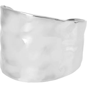 Robert Lee Morris Soho Hammered Cuff Bracelet (One Size, SILVER)