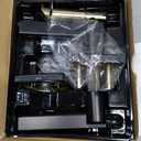 goldenwarm 3 Pack 4in Black Door Hinges Interior Door Hinges Black Matte 4 x 4 Inch with Square & Round Corners, Iron Material