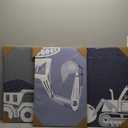 Truck Boy Wall Art Baby Nursery Canvas Prints Construction Toddler Room Wall Art Car Posters Construction Truck Pictures Baby Nursery Wall Decor for Kids Boy Bedroom 16x24 Inch Framed Set of 3 (Green Digger Prints)