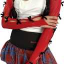 Women's Mesh Lace Shrug Crop Top Y2K Aesthetic Grunge Arm Sleeves Cardigan with Bow Going Out Shirts Summer (Red 1)