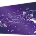 Keyboard Mat, Large Mouse Pad, Purple Butterfly