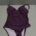 CUPSHE Women's One Piece Swimsuit Tummy Control V Neck Bathing Suits (Twilight Purple) S