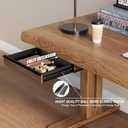 Under Desk Drawer, Solid Walnut Wood Panel Sturdy Ball Bearing Slides, Easy Under-Desk Mount, Integrated Handle, Desktop Organizer for Office & Home Workstation