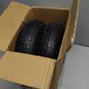 GICOOL 4.10/3.50-4" Tire and Wheel, 10" Pneumatic Tire, with 2.25" Offset Hub, 5/8" Axle Bore Hole, Sealed Bearings, for Hand Truck Trolley Dolly Garden Wagon Cart Wheel Replacement, 2 Pack