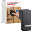 SwitchBot Smart Lock, Bluetooth Electronic Deadbolt Keyless Entry Door Lock for Front Door, Compatible with WiFi Bridge (Sold Separately), Fits Your Existing for Airbnbs Vacation Rentals