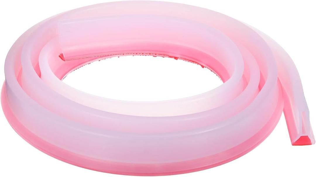 118"x1.2"x2" (LxWxH) Collapsible Shower Barrier Stopper - 1 Pack - Good for Bathroom Kitchen - L Shape Water Splash Guard Blocker - Clear