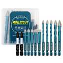 Tile Glass Drill Bits - 12PCS 3/16"-3/8" Diamond Drill Bits Set for Procelain Ceramic Tile Glass Wood Plastic PVC,Drill Bit with 1/4 Inch Quick Change Hex Shank