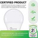 GU24 LED Light Bulb, 5000K Daylight, 9W(100W Equivalent), 800 Lumens, A19 Shape GU 24 LED Bulbs, Twist and Lock GU24 Pin Base with Two Prongs, Non-Dimmable, UL ETL Certificated(12-Pack)