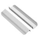 Ravinte 2Pack Finger Pulls for Cabinets 160mm/6.25in Hole Center Tab Cabinet Handle Silver Finger Edge Pulls Concealed Handles for Kitchen Drawer Finger Hardware 200mm/7.87in Length