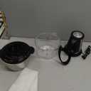 SPZTJK 3-Speed Electric Food Processor: Meat Grinder, Vegetable Chopper & Baby Food Maker - 300W, 2 Bowls (8 Cup Stainless Steel+8 Cup Glass), Quiet Operation