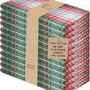 Urban Villa Cloth Napkins Set of 12 20x20 Inches 100% Cotton Napkins Cloth Washable Durable Reusable Absorbent Table Dinner Napkins Cloth for Christmas Hotel Lunch Restaurant Parties - Christ Checks