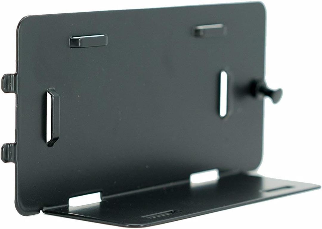 Legrand - OnQ Universal Wall Mounting Plate, Secure Devices in Structured Media Enclosure, Cable Management Box, 2 Velcro Hook and Loop Straps, Recessed Media Box to Organize Cable, Black, 36489601 (Half Width Universal)