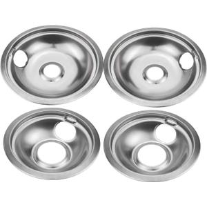 Drip Pan Electric Stove Burner Covers for Whirlpool W10278125, 4 Pack(2x6" and 2x8")