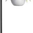 Hanging Plant Stand Indoor, Corner Plant Stands for Indoor Plants, Black Metal Hanging Plant Holder with Suction Base, Standing Plant Hanger for Living Room, Balcony, Garden, Bathroom