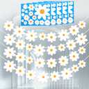10 Pack Daisy Garland with 5 Sheets Daisy Stickers Boho Party Decorations 196.8 Inch Hanging Flower Banner for Wedding Birthday Shower