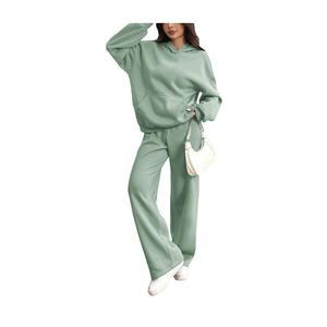 Track Suits for Women Set 2 Piece Sweatsuit Oversized Hoodie and Sweatpants Set Workout Fall Winter Tracksuits, Small, Lake 