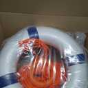 Lifebuoy Set 20Inch Life Preserver Ring and Water Floating Lifesaving Rope 98.4FT,Swim Foam Buoy,Swimming Pool Safety Throwing Ring with Perimeter Rope,Throwable Flotation Device