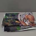 7X5FT Jungle Forest Animals Photo Backdrop, Tropical Rainforest Natural Scenery Safari Party Background for Kids Baby, Adult Wedding Camping Themed Decoration Photo Shoot Backdrop Props (Green)