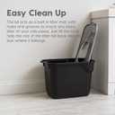 IRIS USA Cat Litter Box Large Top Entry with Lid, Enclosed Litter Box with Litter Catching Lid & Scoop, Covered Cat Litter Box Enclosure for Privacy, High Sided, Black/Gray