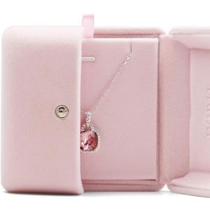 Oirlv Pink Velvet Jewelry Packaging Box Pendant Earrings Display Storage Case Pendant Gift Box