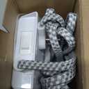 Surge Protector Power Strip, Addtam 5 ft Flat Plug Extension Cord with 4 USB Wall Charger(2 USB C Port), 4 Widely Outlets Desk Charging Station, Home Office and College Dorm Room Essentials (White)