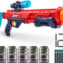 XSHOT Excel Hawk Eye (5 Shooting Targets + 12 Darts) by ZURU, XSHOT Red Foam Dart Blaster, Toy Blaster, Detachable Targeting Scope, Toys for Kids, Teens, Adults (Red), Medium