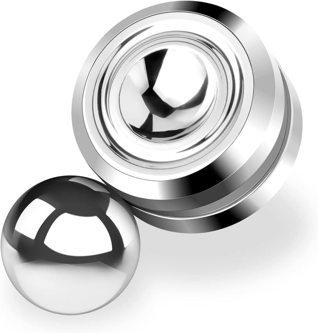 Fidget Spinner Toys,Steel Ball Orbiter Magnetic Fidget Toy,360 Rotation Office Toys Small Anxiety FID-get Sensory Toy,Students ADHD,ADD Autism,Silver