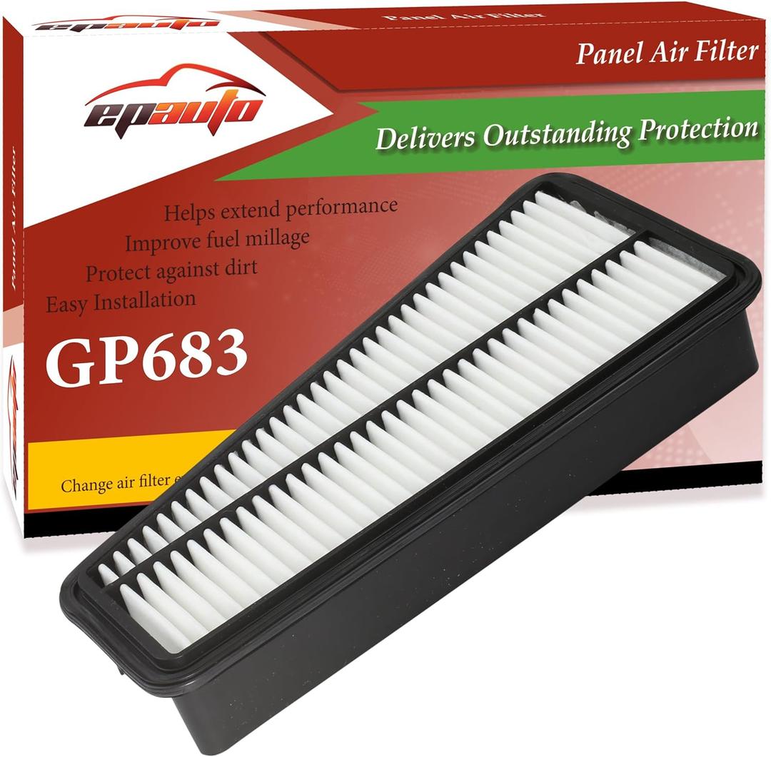 EPAuto GP683 (17801-0P010 / CA9683) V6 Engine Air Filter Replacement for Toyota V6 4Runner (2003-2009), FJ Cruiser (2007-2009), Tacoma (2005-2015), Tundra (2005-2010)