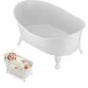 Milk Bath Tub for Baby Photography, Clear Acrylic Oval Photo Prop Curved Rim And Wide Base, For Newborn And Sitter Photography Sessions