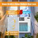 Insulated Window AC Cover for Inside with Side Pockets Blocks Drafts & Helps Save Energy | Waterproof, Machine Washable AC Unit Cover with Storage Bag (XL: 28*20*3.5inch)