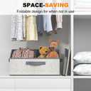 Closet Storage Bins 6 Pack, Large Closet Organizer Baskets with Divider & Handles,Trapezoid Fabric Shelf Organizers, Collapsible Storage Cubes for Clothes, Towels, Toys-Gray