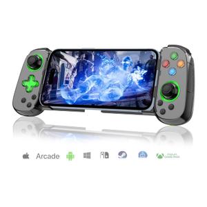 Mobile Gaming Controller for iPhone/iPad/iOS/Android Phone/Tablet/PC with Green Light, Wireless Gamepad for Xbox Cloud Gaming, PS Remote Play, Steam Link, CODM, Genshin Impact, Roblox, Minecraft
