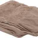 Furhaven Replacement Dog Bed Cover Plush & Suede Sofa-Style, Machine Washable - Almondine, Jumbo (X-Large)