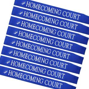 Homecoming Court Sashes Blue, Homecoming Sashes for High School Dance Party Costume Event Graduation Party Cosplay Pageants Prom Party Accessories, 8 Pack Blue
