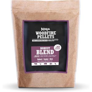 Ninja Woodfire Pellets, Robust Blend 2-lb Bag, Up to 20 Cooking Sessions, 100% Real Wood Pellets, Only Compatible with Ninja Woodfire Grills & Ovens, Robust Blend, XSKOP2R