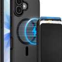 Magnetic for iPhone 17 Case with Detachable Wallet, Compatible with MagSafe, Credit Card Holder with Slim Shockproof Protective Phone Cover, Black