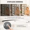23"x19" Vanity Mirror with 3-Color Lights, 14-Bulb Dimmable, 10X
