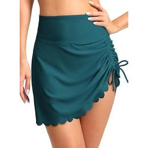 Dokotoo Swimming Shorts Skirt Women Swimskirt Bottoms High Waisted Swim Skirt Shorts Sport Skorts Tummy Control Swimsuit Bathing Suit Swim Tankini Bottoms for Women Boardshorts Swimwear 2XL Skobeloff
