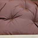 Outdoor/Indoor Swing Replacement Cushion, 2 or 3 Seats Bench Cushions with Backrest, Thicken 4" Recliner Seat Pad for Garden/Patio, Waterproof Premium Tufted Cushion with Ties(Brown-40x40x4in)