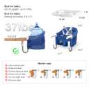 MTWML Hook On High Chair with Tray,Portable Baby High Chair that Attaches to Table,Clip On Fast Table Seat for Babies and Toddlers.Baby Feeding Seat for Dining Tables and Counter(Stripe-Blue)