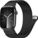 Milanese Mesh Loop Compatible with Apple Watch Bands for Men 44mm 49mm 45mm 46mm 40mm 38mm 41mm 42mm, Stainless Steel Metal Magnetic Strap for iWatch Band Series 11 10 9 8 7 6 5 4 3 2 1 SE Ultra3 2 1