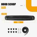 Black Front Upper Hood Bulge Molding Grille Trim Compatible with 2014-2021 Toyota Tundra, Replacement for 761800C030 TO1231102 Hood Scoop Grill Trim Molding