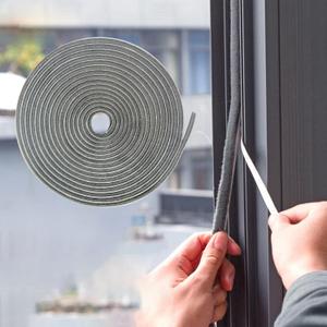 Bruiefpap 65FT Weather Stripping for Doors and Windows, Self-Adhesive Soundproofing Door Seal, Door Insulation for Sliding, Exterior, Frames and Front, 0.35'' Wide x 0.35'' Thick, Grey