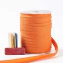 Bias Tape Double Fold 1/2 inch, Double Fold Bias Binding Tape 55 Yards (Orange) and 4 Pieces Sewing Fabric Chalks for Crafts, Sewing, Seaming, Hemming, Piping, Quilting.