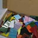 Mosaic Tiles Stained Glass Scraps Sheets for Crafts Bulk, Broken Glass Pieces, Variety of Colors and Shapes, 35oz/1kgs Value Pack
